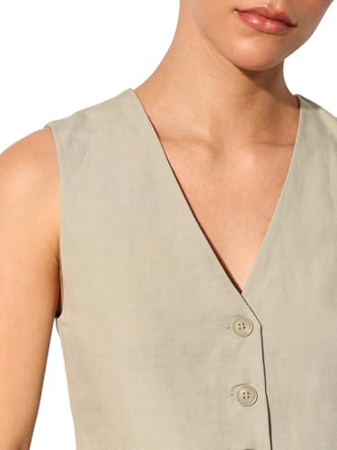 ONLY Women Regular Fit Beige Waistcoat