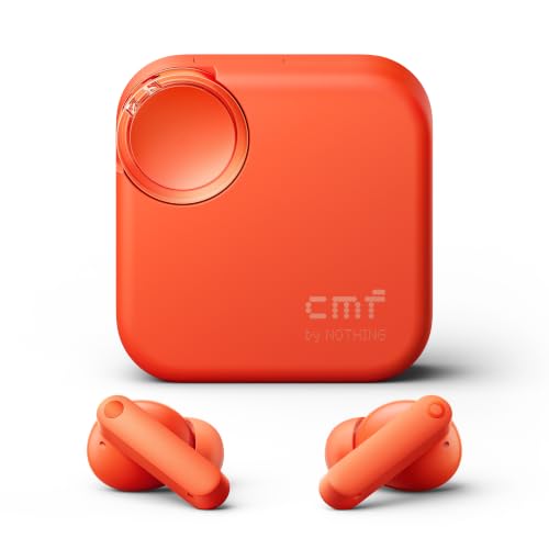 CMF by Nothing Buds 2 48 dB Hybrid ANC, Ultra Bass Technology 2.0, 55 Hrs Playtime Bluetooth in Ear Headset (Orange, in the Ear)