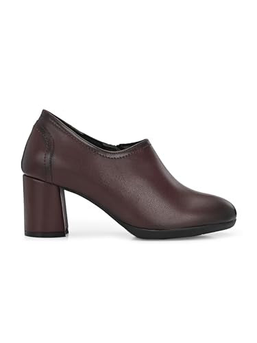 Delize Womens Brown/Cherry mid Heel Shoes (Brown, Numeric_5)