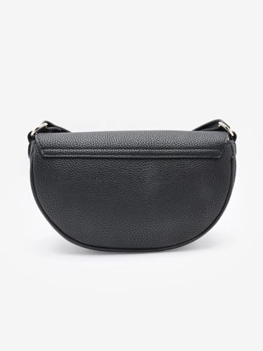 Solid Black Pu Sling Bag