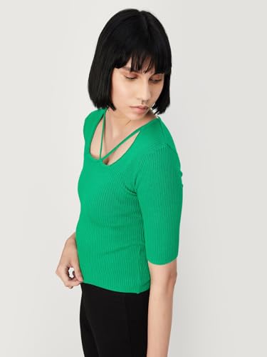 Max Women's Regular Fit T-Shirt (CD07GREEN_GREEN