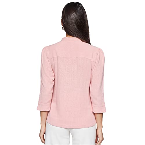 AND Women's Regular Shirt (SS22AS104TLR_Pink 18)