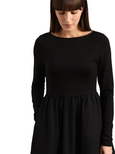 VERO MODA Women's Fit and Flare Black Dress