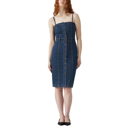 Levi's Womens Denim Bustier Dress, Upper East Side (Stretch), X-Large