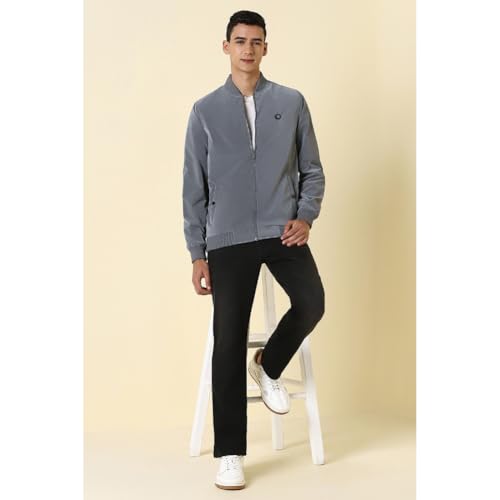 Allen Solly Mens baseball collar solid jacket