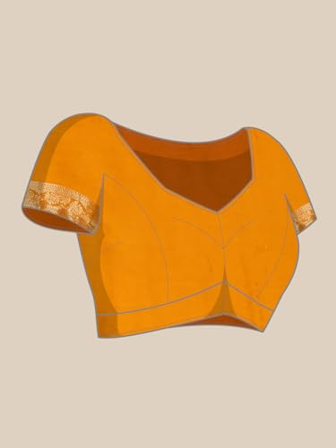 MOHEY Women's Mustard Satin Hand Embroidered|Cutdana|Stone Work Saree (Mustard)