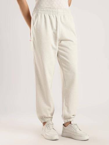 Regular Fit Heathered Mid Rise Jogger