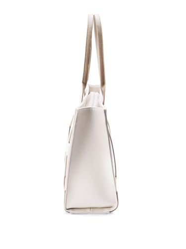 Lino Perros Womens Color-Blocked Commuter Tote Bag, Cream