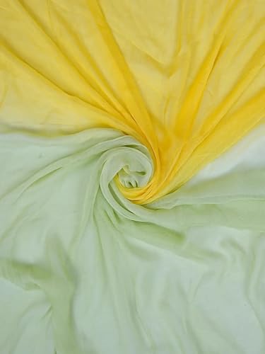 Ada Hand Embroidered Lucknowi Chikankari Unstitched Cotton Dress Material Suit Piece with Dupatta for Women 01A879665 Yellow