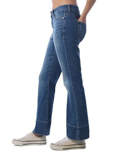 ONLY Women's Solid Flared Fit Blue Jeans