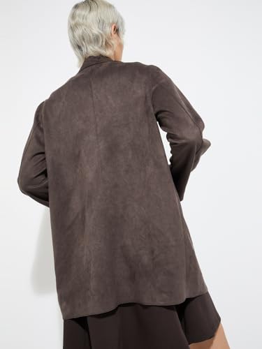 Max Alaya F x URB_N Women Suede Blazer (Brown_L)