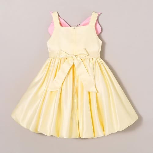 Hopscotch Girls Yellow Sleeveless Butterfly Applique Party Dress for Age (18-24 Months)