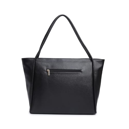 Fastrack Laptop Tote Bag for Women | Sleek Faux Leather Work Tote Fits 14” Laptop | Spacious Interior with Utility Pockets | Stylish Everyday Office Bag with Zipper Closure