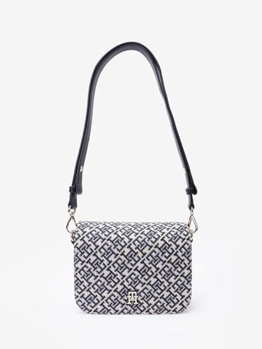 Logo Blue Polyester Sling Bag