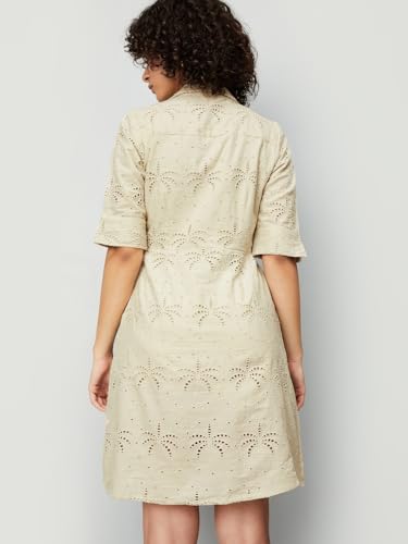 Kalki x Max Women Schiffili Wrap Dress, Beige, XS