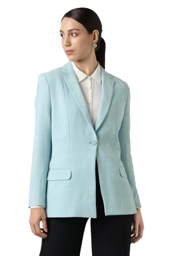 Van Heusen Women's Blazer (VWBZCRGFT29111_Light Blue