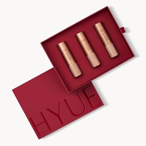 HYUE Velvette Kiss Gift Set | Feather Light & Powder Matte Finish | Long-Wear Intense Color | With Jojoba, Almond & Gooseberry Extracts (Browns)