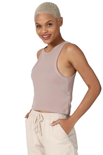 FOREVER 21 Women's Solid Regular Fit T-Shirt (445108_Grey