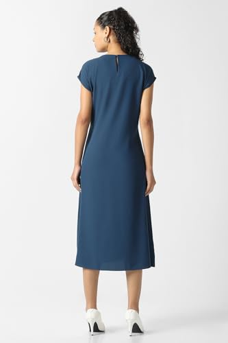 Women Navy Solid Formal Dress