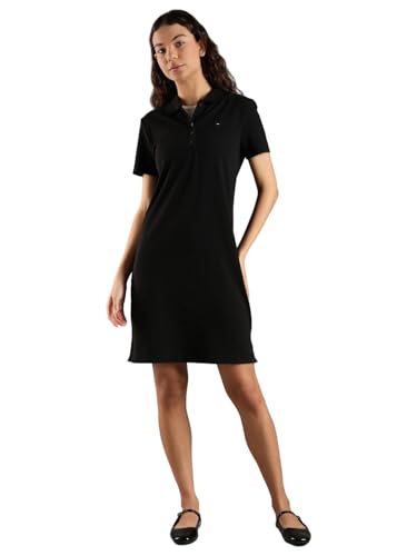 Tommy Hilfiger Cotton Polo Collar T-Shirt Dress Black