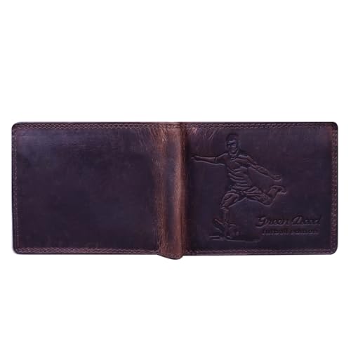 Calfnero Men's Genuine Leather Wallet-Multiple Card Slots ID Window with Coin Pocket- Leather Wallet (1123-F)