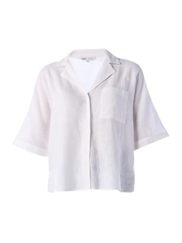 ONLY Women's Solid Regular Fit White Shirt