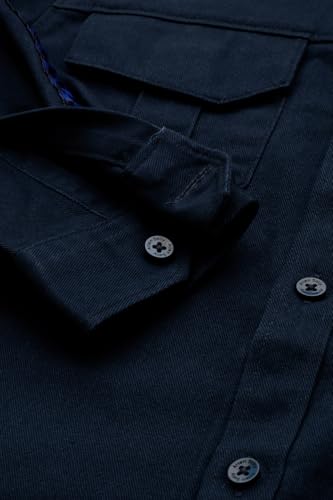 Boys Navy Graphic Print Casual Shirt
