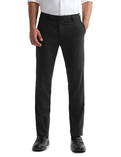 Arrow Men's Heathered Dobby Trousers (ARAKTR2130_Grey_30)