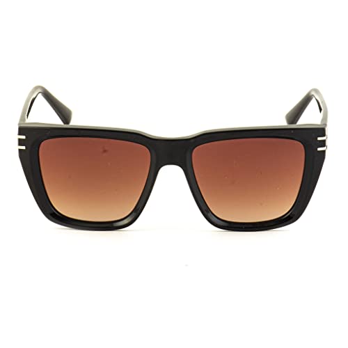 UNITED COLORS OF BENETTON orange lens with gradiant square sunglass full rim black frame