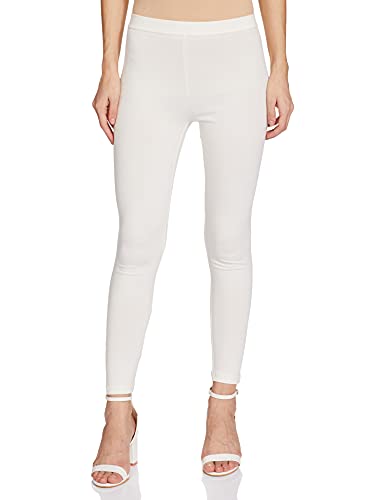 Max Women's Regular Fit Off White Leggings L