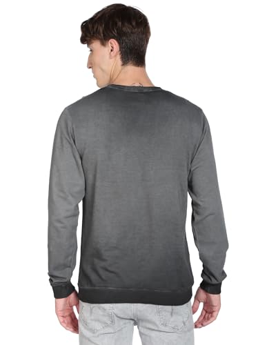 Brand Print Crew Neck Cotton Sweatshirt