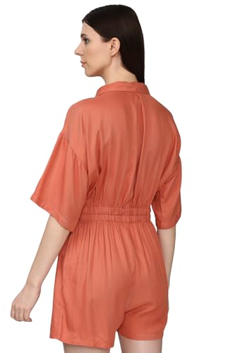 FOREVER 21 women's Viscose Classic Ankle Length Dress (596756_Orange