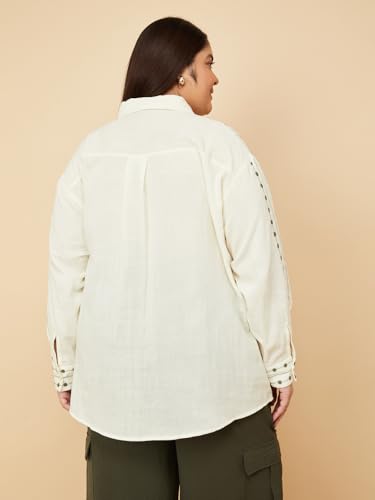 Max Women's Regular Fit Shirt (RUS13P_Ivory