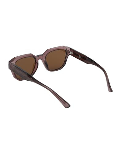 Carlton London Brown Toned with Brown Polarised Lens Rectangle Sunglass for women