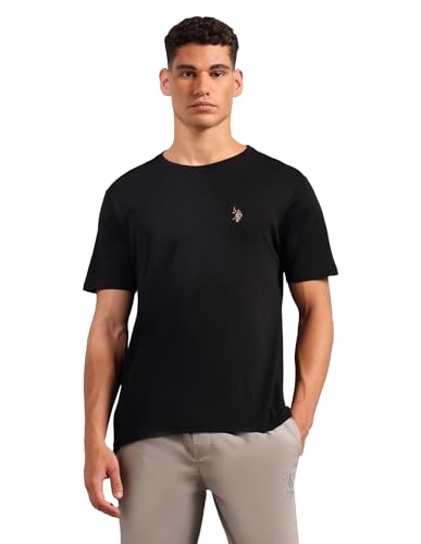 U.S. POLO ASSN. Men's PE002 Supima Cotton Ultra Soft Premium T-Shirt (PE002-PL_Black_2XL)