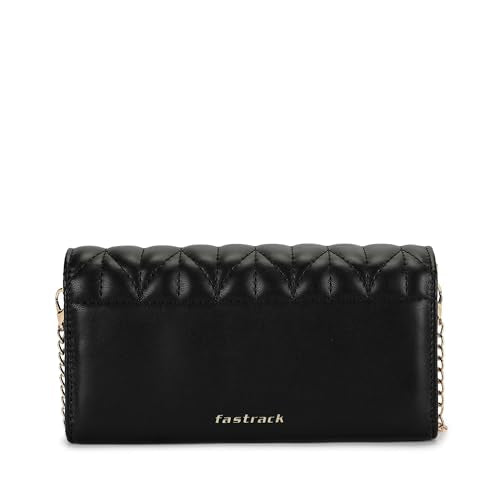 Fastrack Zenith Women's Quilted Clutch | Detachable Chain, Card & Cash Slots, Magnetic Flap | Evening Clutch