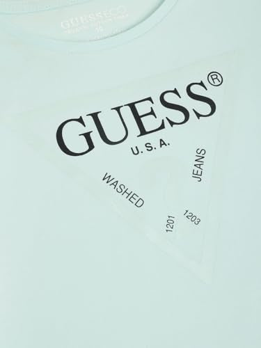 GUESS Green Printed Round Neck Core T-Shirt
