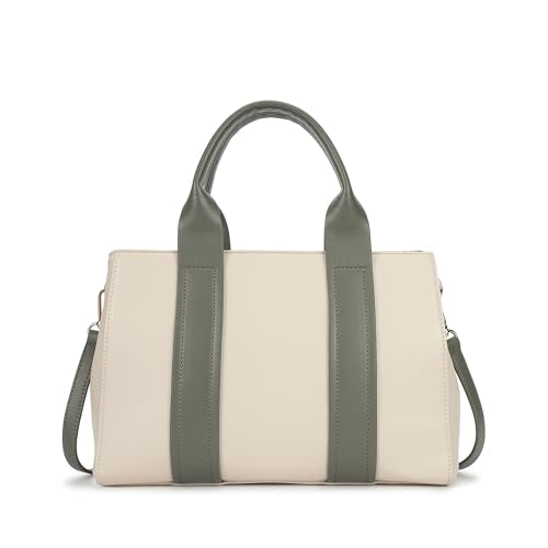 Fastrack Frosted Mint satchel| Women’s Pebbled Faux-Leather Satchel | Dual Compartments, Centre Zip Divider & dual carry option