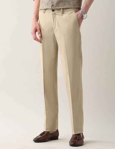 Arrow New York Men's Regular Pants (ANAJTR2255_Beige