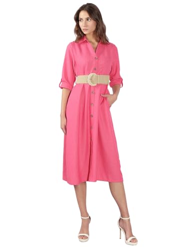 VERO MODA Women's Fit and Flare Pink Dress