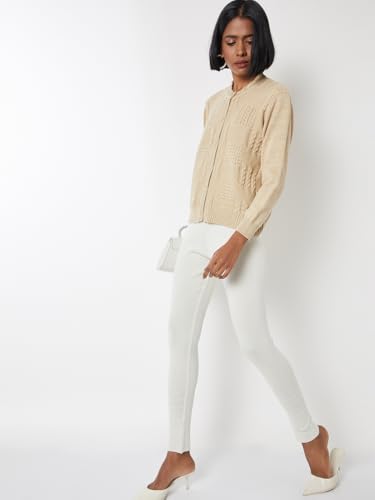 Max Women Knit Leggings(White_XL)