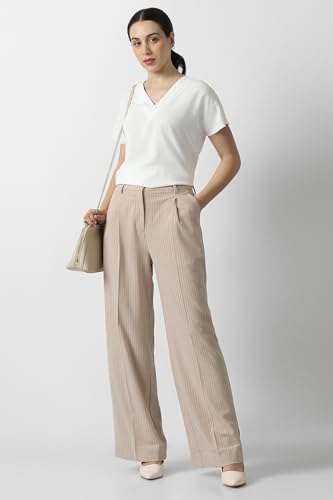 Van Heusen Women's Regular Casual Pants (VWTPCRGPZ85455_Beige