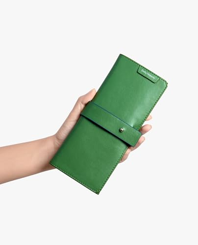 DailyObjects Row Portable Smart Watchband Organiser Case | Compatible with Apple Watchbands | Holds Upto 4 Band/Straps | Vegan Leather | Zipper Compartment with Charger Pocket - Green