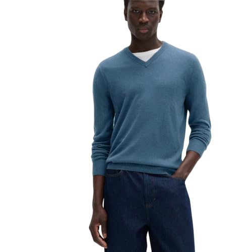 Marks & Spencer Cashmilon™ V-Neck Long Sleeves Sweater Blue