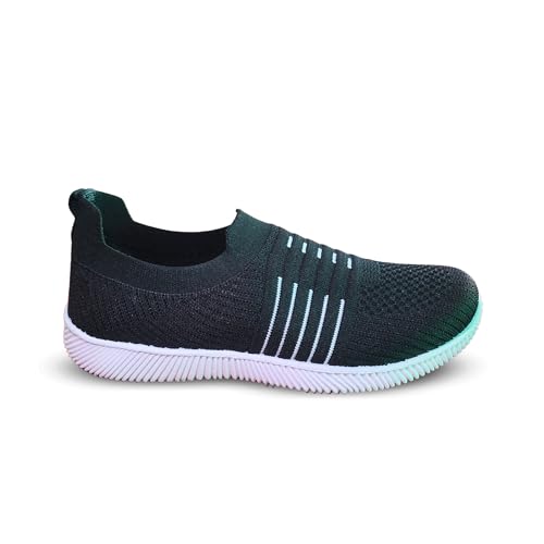 FootStation Women's Trendy Sneakers - Fashionable Comfort for Every Step Alia-3 (Black, UK Footwear Size System, Adult, Women, Numeric, Medium, 4)