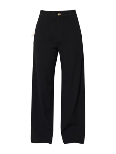 ONLY Women Regular Fit High-Rise Black Pants