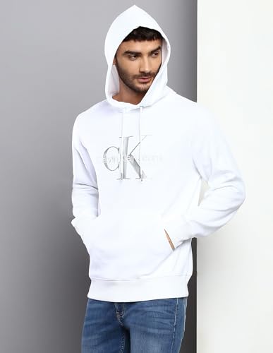 Calvin Klein Mens White Solid Sweat Shirt (XXL)