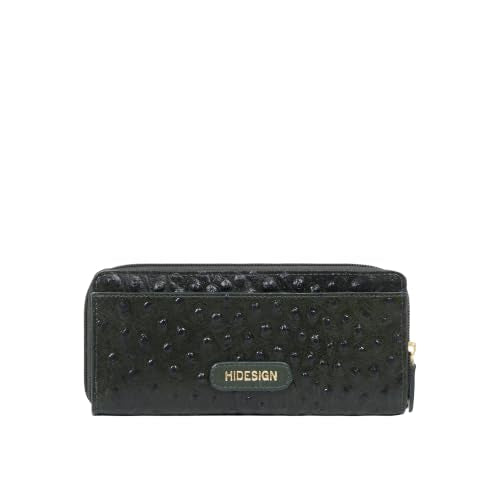 Hidesign Women's Genuine Leather Double Zip Around Wallet