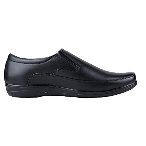 HIKBI Men's Genuine Leather Formal Shoes/Office Shoe/Casual/Bussiness (UK Footwear Size System, Adult, Men, Numeric, Medium, 10) Black