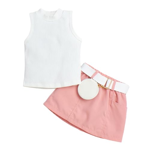 Hopscotch Polyester Girls Solid Blouseskirt Set In White Color For Ages 3-4 Years